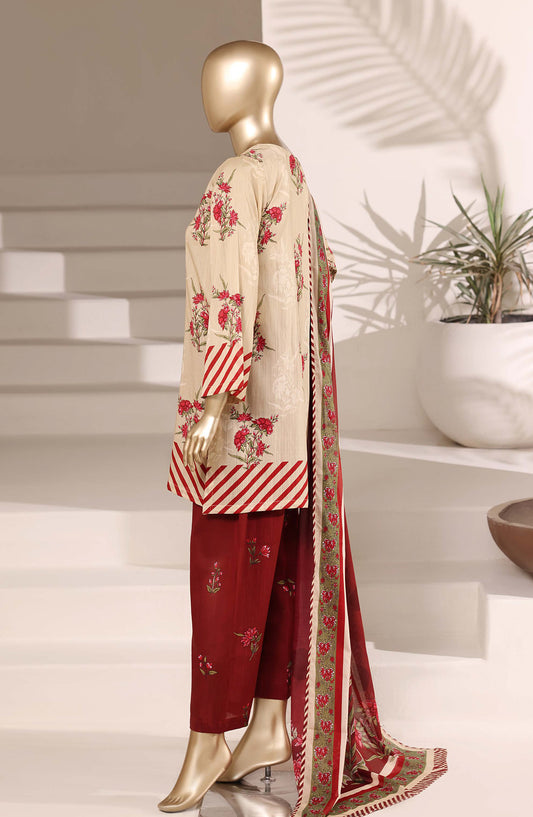 Sadabahar Printed Lawn Stitched 3 Piece Suit - D-06 - SBD26EGH - Fawn - Summer Collection