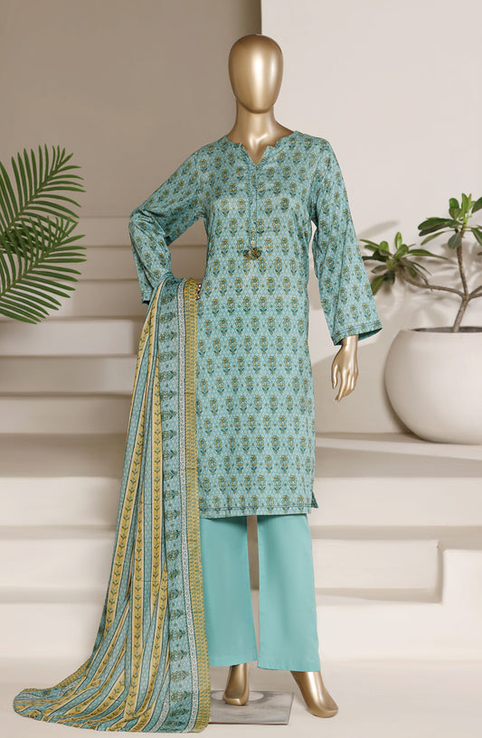 Sadabahar Printed Lawn Stitched 3 Piece Suit - D-02 - SBD26NINE - Ferozi - Summer Collection