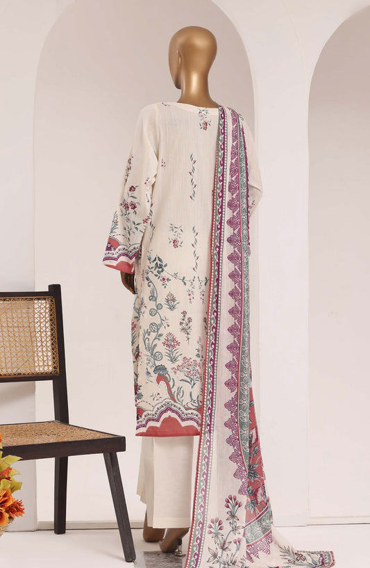 Sadabahar Printed Lawn Stitched 3 Piece Suit - D-09 - SBD26TEN - White - Summer Collection