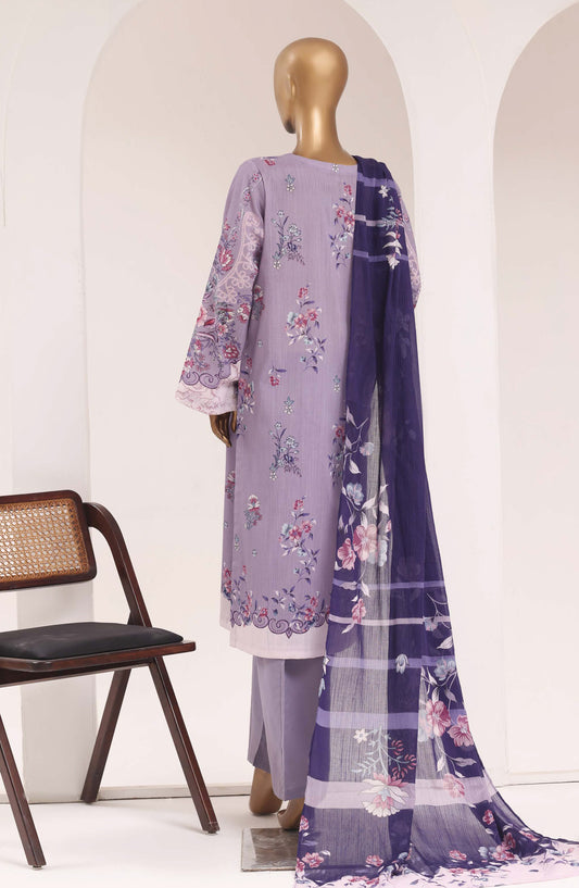 Sadabahar Printed Lawn Stitched 3 Piece Suit - D-02 - SBD26TEN - Purple - Summer Collection