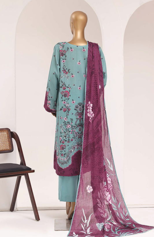 Sadabahar Printed Lawn Stitched 3 Piece Suit - D-01 - SBD26TEN - Blue - Summer Collection