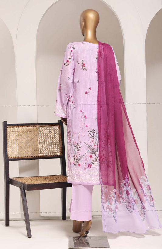 Sadabahar Printed Lawn Stitched 3 Piece Suit - D-03 - SBD26ELV - Pink - Summer Collection
