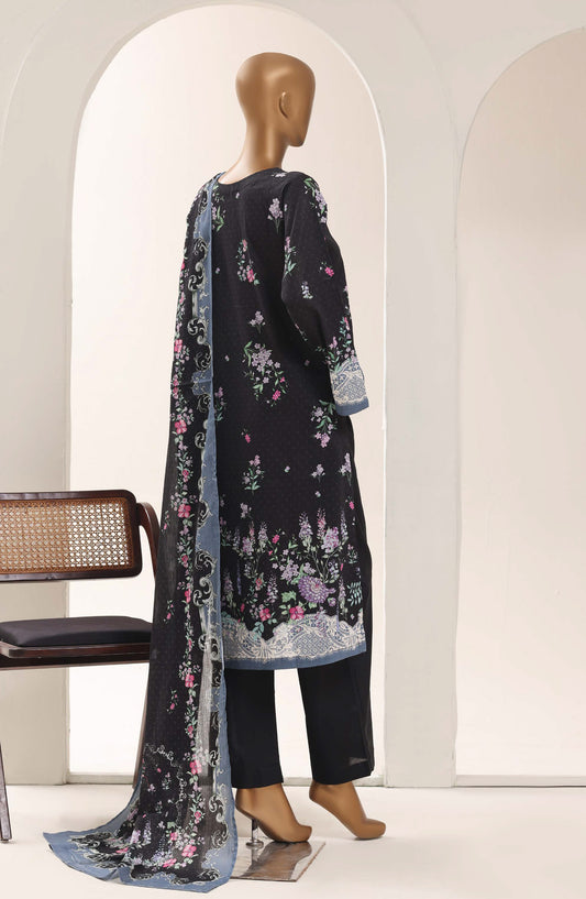 Sadabahar Printed Lawn Stitched 3 Piece Suit - D-10 - SBD26WET - Black - Summer Collection