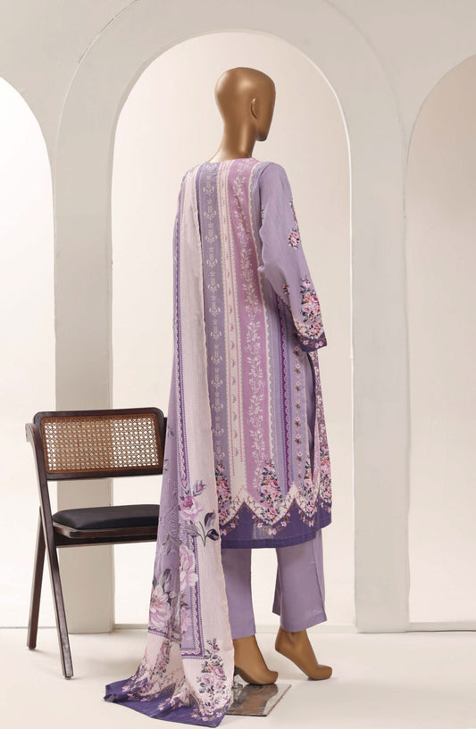 Sadabahar Printed Lawn Stitched 3 Piece Suit - D-08 - SBD26WET - Purple - Summer Collection