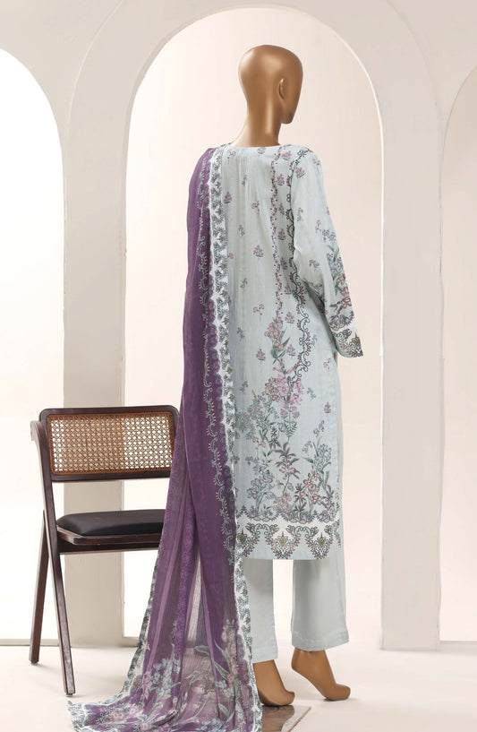 Sadabahar Printed Lawn Stitched 3 Piece Suit - D-06 - SBD26WET - Blue - Summer Collection