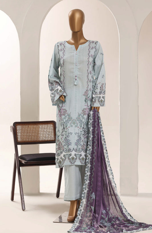 Sadabahar Printed Lawn Stitched 3 Piece Suit - D-06 - SBD26WET - Blue - Summer Collection