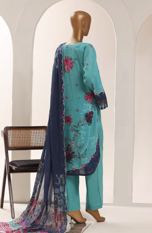 Sadabahar Printed Lawn Stitched 3 Piece Suit - D-05 - SBD26WET - Blue - Summer Collection