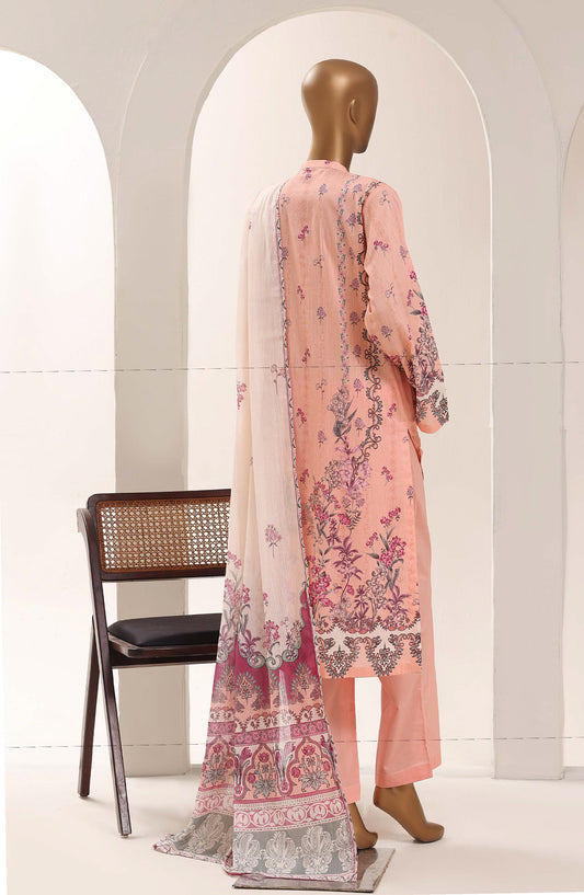 Sadabahar Printed Lawn Stitched 3 Piece Suit - D-03 - SBD26WET - Pink - Summer Collection