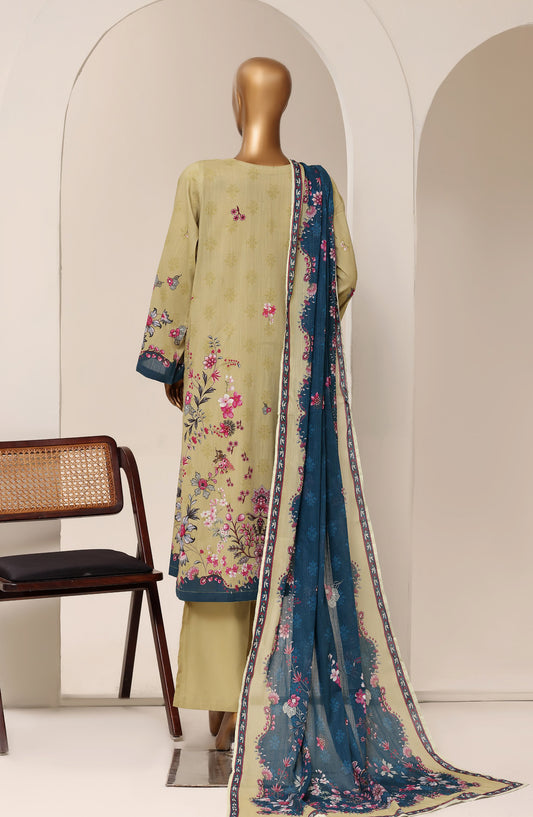 Sadabahar Printed Lawn Stitched 3 Piece Suit - D-01 - SBD26RTN - Green - Summer Collection