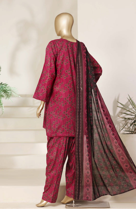 Sadabahar Printed Casual Stitched 3 Piece Suit - D-02 - SBD26SHL - Pink - Summer Collection