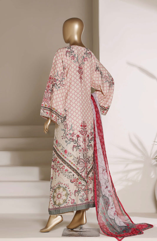 Sadabahar Printed Viscose Stitched 3 Piece Suit - D-01 - SBD26VFK - Pink - Summer Collection