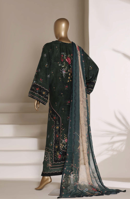 Sadabahar Printed Viscose Stitched 3 Piece Suit - D-03 - SBD26VFK - Black - Summer Collection
