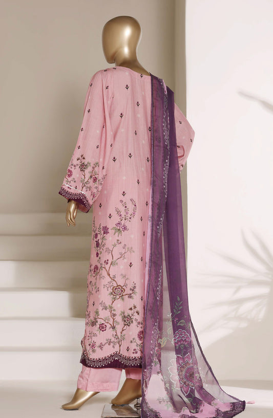 Sadabahar Printed Viscose Stitched 3 Piece Suit - D-04 - SBD26VFK - Pink - Summer Collection