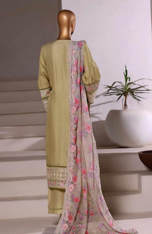 Sadabahar Festive Embroidered Viscose Stitched 3 Piece Suit - Design-02 - SBD25OSE - Green - Winter Collection