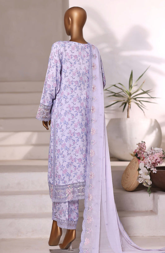 Sadabahar Luxury Embroidered Viscose Stitched 3 Piece Suit - Design-05 - SBD25VIS - Purple - Winter Collection