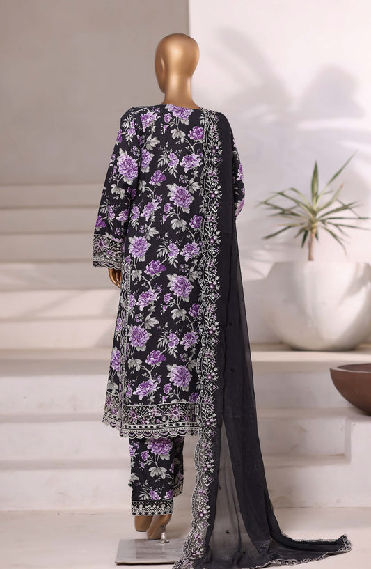 Sadabahar Luxury Embroidered Viscose Stitched 3 Piece Suit - Design-04 - SBD25VIS - Black - Winter Collection