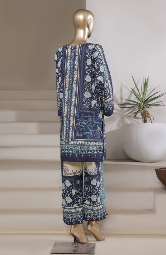 Sadabahar Digital Printed Bana Dora Cotton Stitched 2 Piece Suit - Design-04 - SD25PRN - Blue - Summer Collection