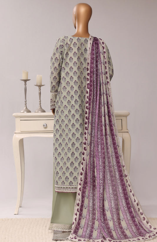 Sadabahar Regal Embroidered Lawn Stitched 3 Piece Suit - D-04 - SBD26RGR - Green - Festive Collection