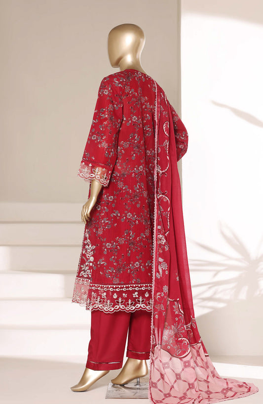 Sadabahar Embroidered Signature Stitched 3 Piece Suit - D-06 - SBD26FGV - Red - Festive Collection