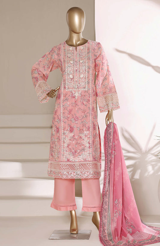 Sadabahar Embroidered Signature Stitched 3 Piece Suit - D-03 - SBD26FGV - Pink - Festive Collection