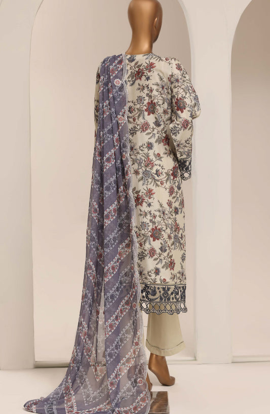 Sadabahar Signature Embroidered Stitched 3 Piece Suit - D-06 - SBD26XIT - Cream - Festive Collection