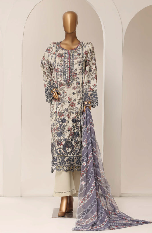 Sadabahar Signature Embroidered Stitched 3 Piece Suit - D-06 - SBD26XIT - Cream - Festive Collection