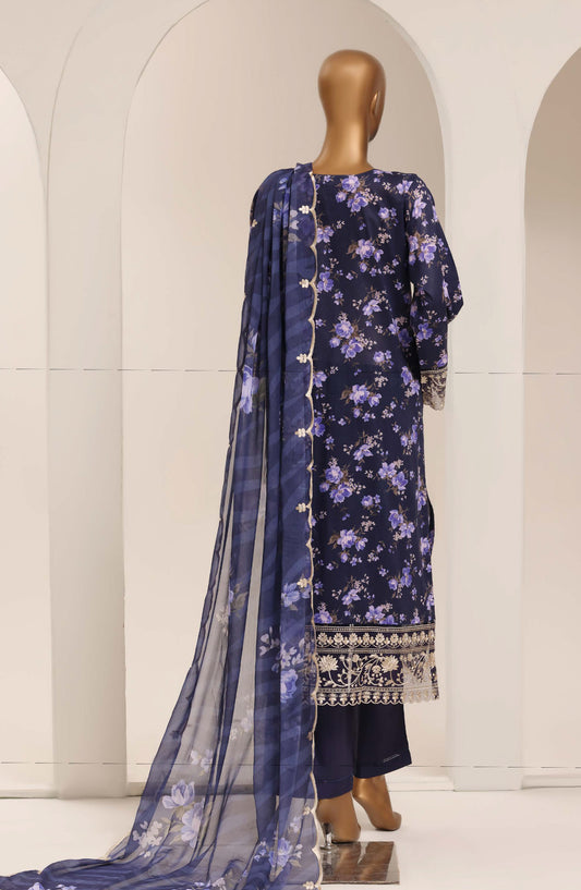 Sadabahar Signature Embroidered Stitched 3 Piece Suit - D-05 - SBD26XIT - Blue - Festive Collection