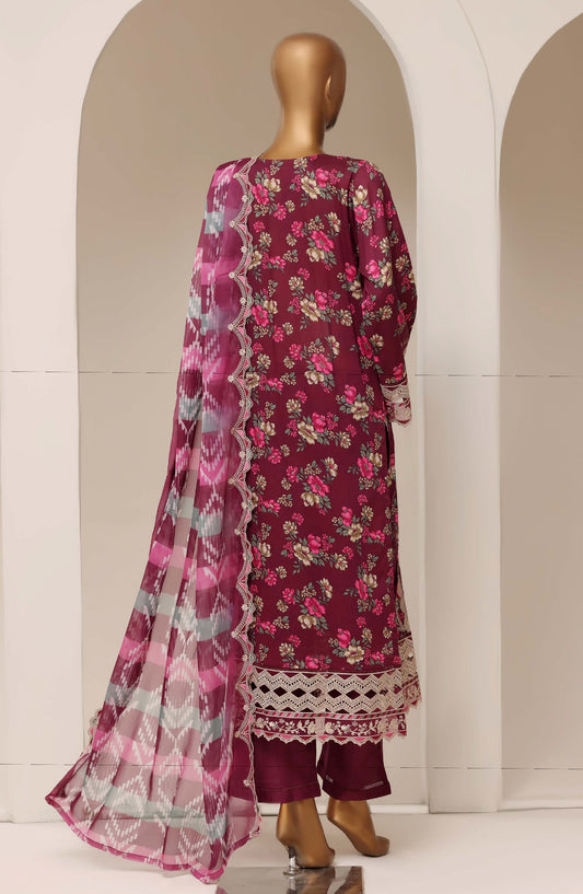 Sadabahar Signature Embroidered Stitched 3 Piece Suit - D-03 - SBD26XIT - Pink - Festive Collection