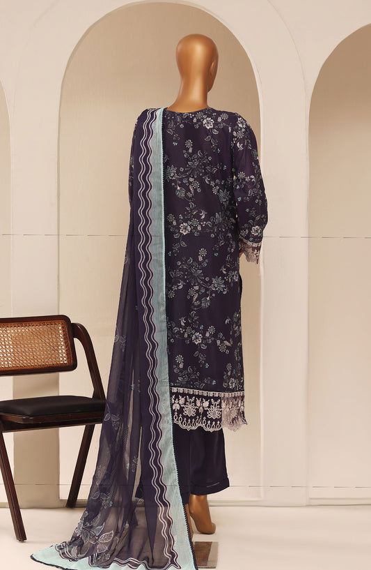 Sadabahar Signature Embroidered Stitched 3 Piece Suit - D-06 - SBD26SVEN - Purple - Festive Collection