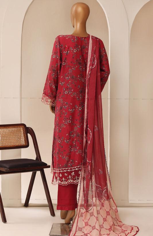 Sadabahar Signature Embroidered Stitched 3 Piece Suit - D-03 - SBD26SVEN - Red - Festive Collection