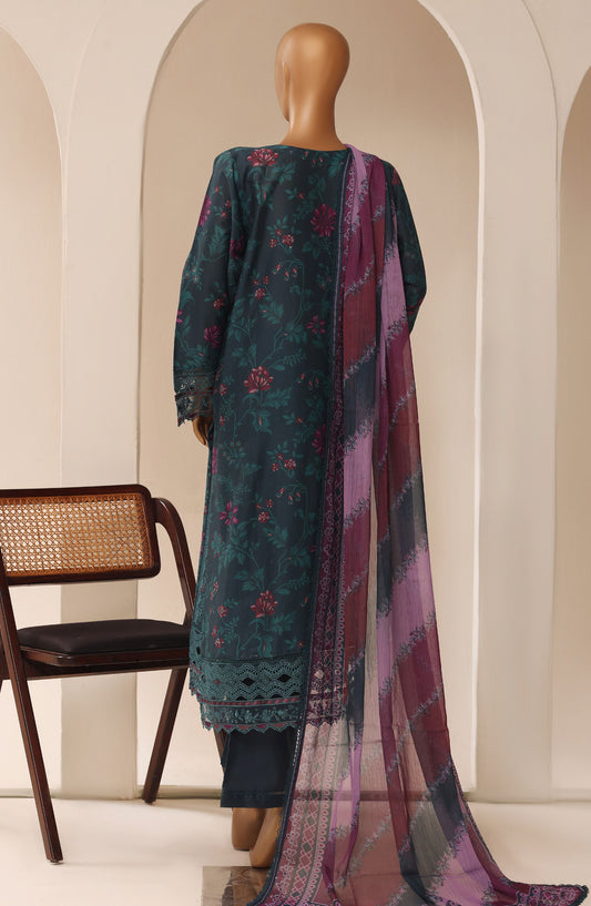 Sadabahar Signature Embroidered Stitched 3 Piece Suit - D-02 - SBD26SVEN - Teal - Festive Collection