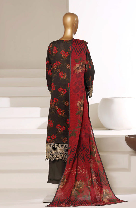 Sadabahar Signature Embroidered Lawn Stitched 3 Piece Suit - D-05 - SBD26SGN - Black - Festive Collection