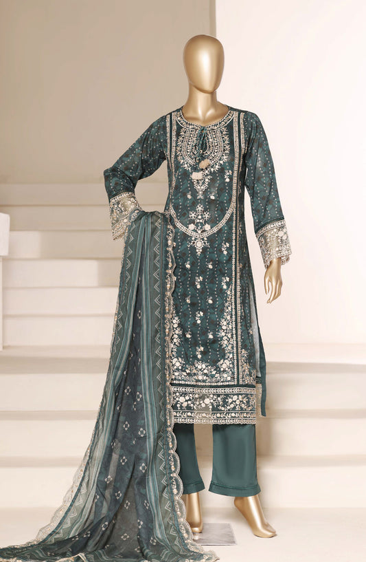 Sadabahar Signature Embroidered Stitched 3 Piece Suit - D-08 - SBD26NTR - Green - Festive Collection