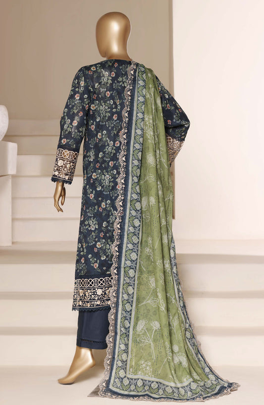 Sadabahar Signature Embroidered Stitched 3 Piece Suit - D-04 - SBD26NTR - Teal - Festive Collection