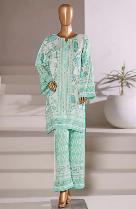 Sadabahar Printed Viscose Stitched 2 Piece Set - Design-01 - SBD25TVC - Ferozi - Casual Collection