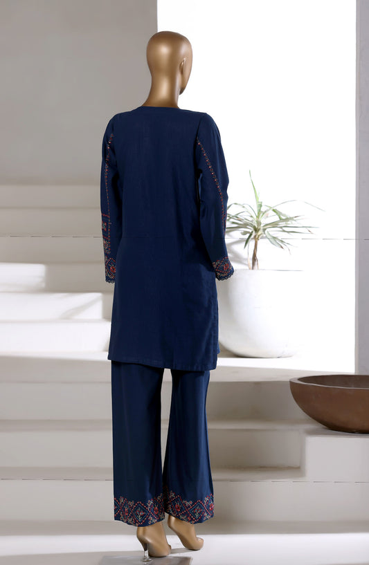 Sadabahar Vybe Premium Embroidered Winter Fabric Stitched 2 Piece Co ords - D-06 - SBD25WNF - Blue - Luxury Collection