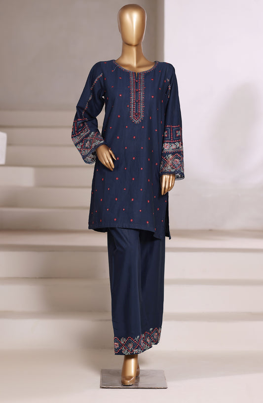 Sadabahar Vybe Embroidered Cotton Stitched 2 Co ord Set - Design-03 - SBD25BEC - Blue - Casual Collection