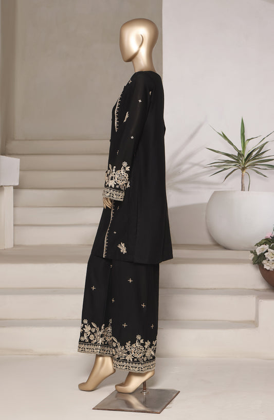Sadabahar Vybe Embroidered Cotton Stitched 2 Piece Suit - Design-04 - SBD25VB - Black - Summer Collection