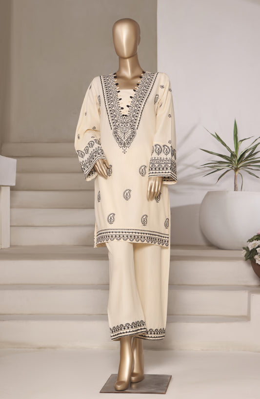 Sadabahar Vybe Embroidered Cotton Stitched 2 Piece Suit - Design-03 - SBD25VB - Fawn - Summer Collection