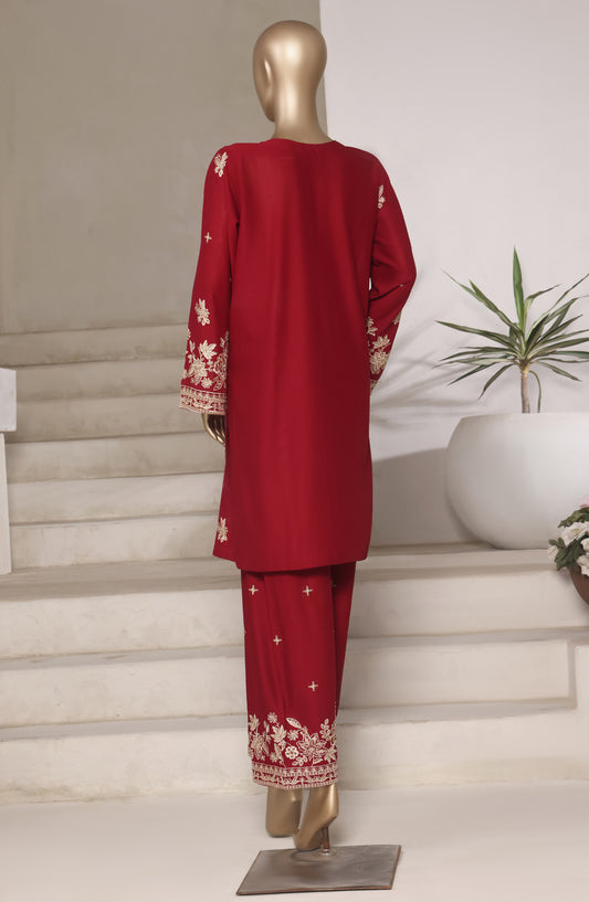 Sadabahar Vybe Embroidered Cotton Stitched 2 Piece Suit - Design-01 - SBD25VB - Red - Summer Collection