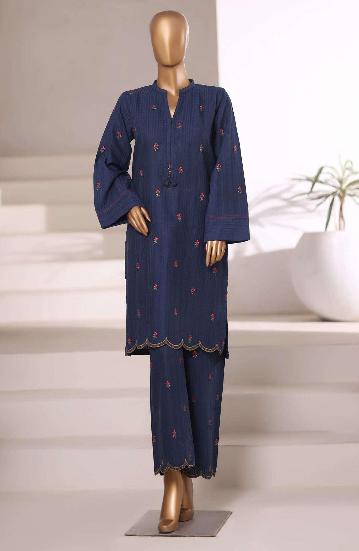 Sadabahar Vybe Embroidered Jacquard Stitched 2 Piece Co ord Set - Design-05 - SBD25JCQ - Blue - Casual Collection