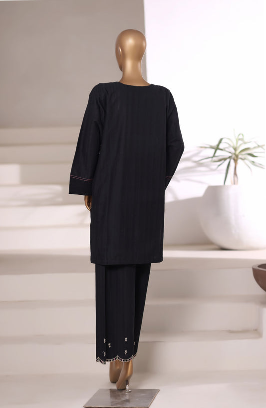 Sadabahar Vybe Embroidered Jacquard Stitched 2 Piece Co ord Set - Design-02 - SBD25JCQ - Black - Casual Collection