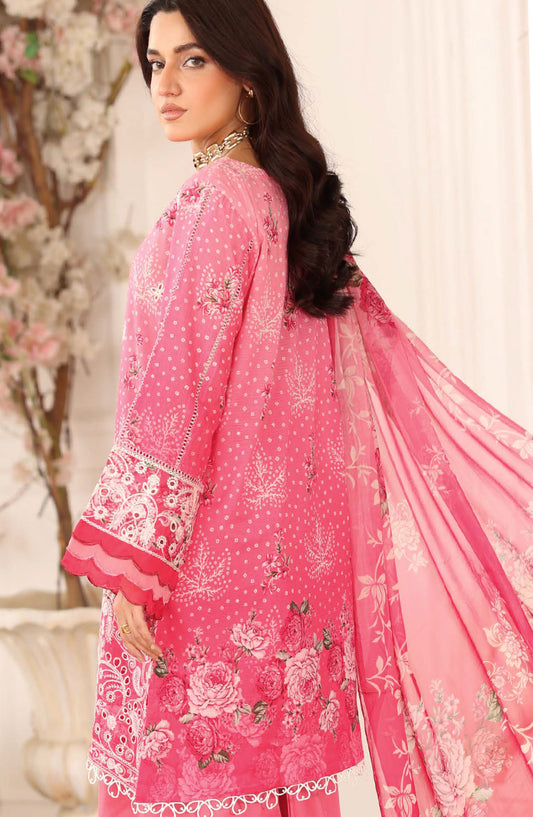 Safoora by Johra Embroidered Lawn Unstitched 3 Piece Suit - JH-981 - JH25SFA - Pink - Summer Collection