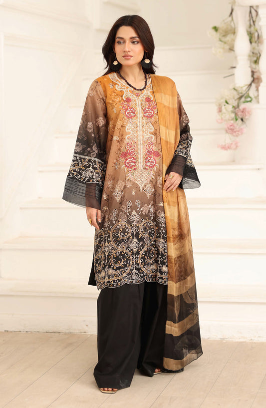 Safoora by Johra Embroidered Lawn Unstitched 3 Piece Suit - JH-978 - JH25SFA - Black - Summer Collection