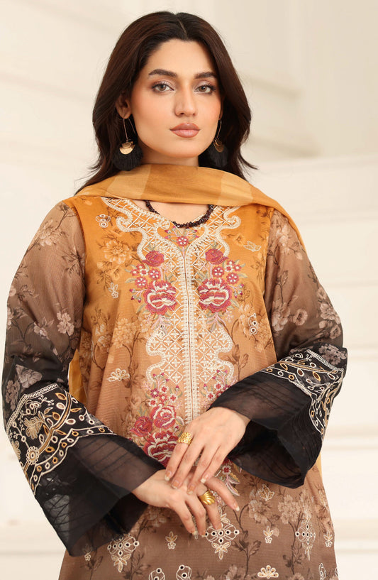Safoora by Johra Embroidered Lawn Unstitched 3 Piece Suit - JH-978 - JH25SFA - Black - Summer Collection