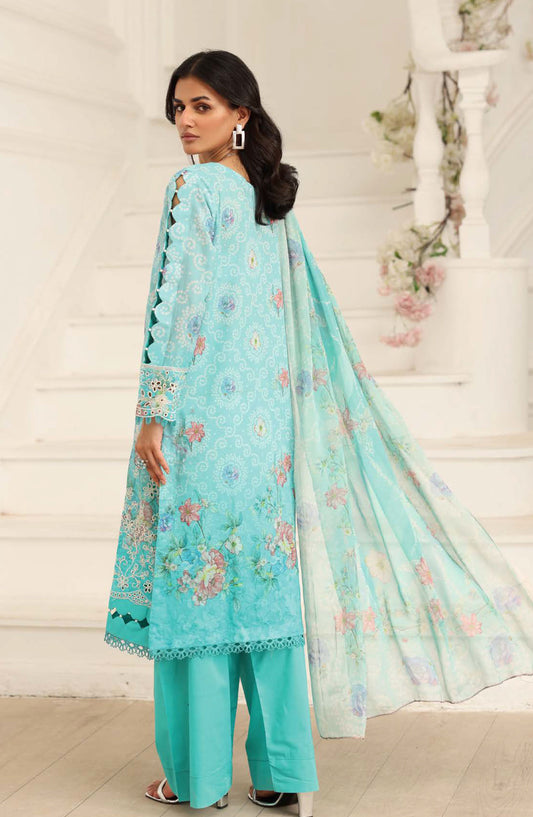 Safoora by Johra Embroidered Lawn Unstitched 3 Piece Suit - JH-975 - JH25SFA - Blue - Summer Collection
