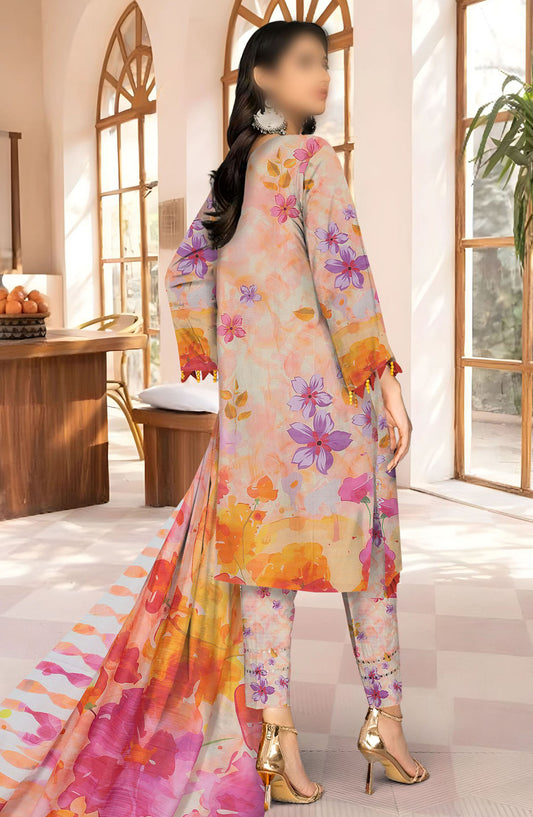 Sahil Embroidered Lawn Unstitched 3 Piece Suit - Design-09 - AK25SHL3 - Multi - Summer Collection