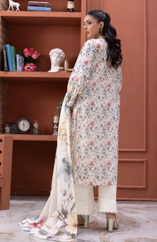 Sanam Saeed Premium Embroidered Lawn Unstitched 3 Piece Suit - D-07 - SS26PRL - Multi - Summer Collection
