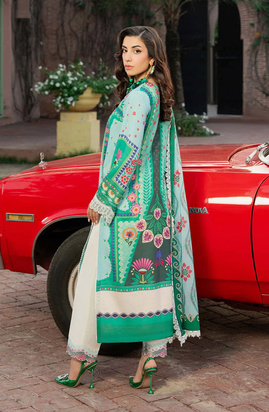 Cocktail by Sardinia Embroidered Lawn Unstitched 3 Piece Suit - D-1008 MOJITO - SRD25CKT - Green - Summer Collection
