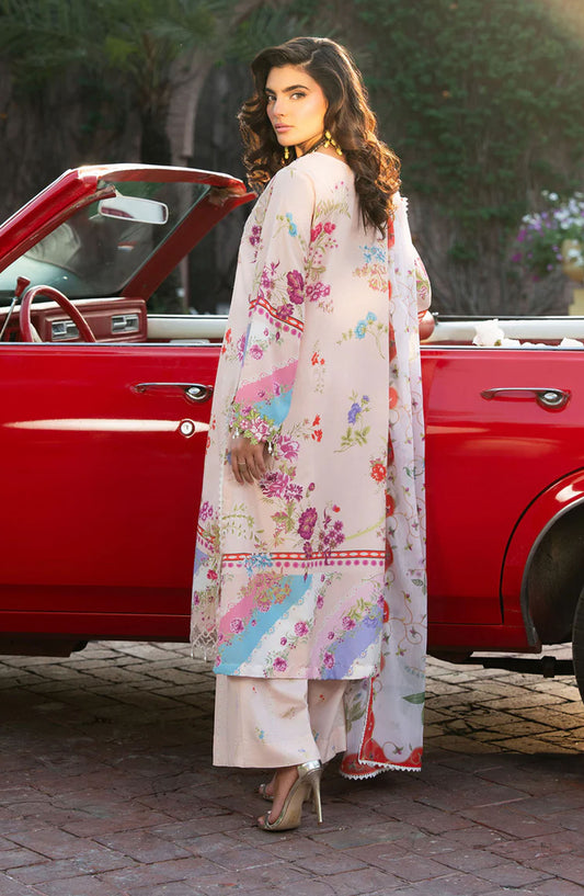 Cocktail by Sardinia Embroidered Lawn Unstitched 3 Piece Suit - D-1007 CITRUS FIZZ - SRD25CKT - Pink - Summer Collection
